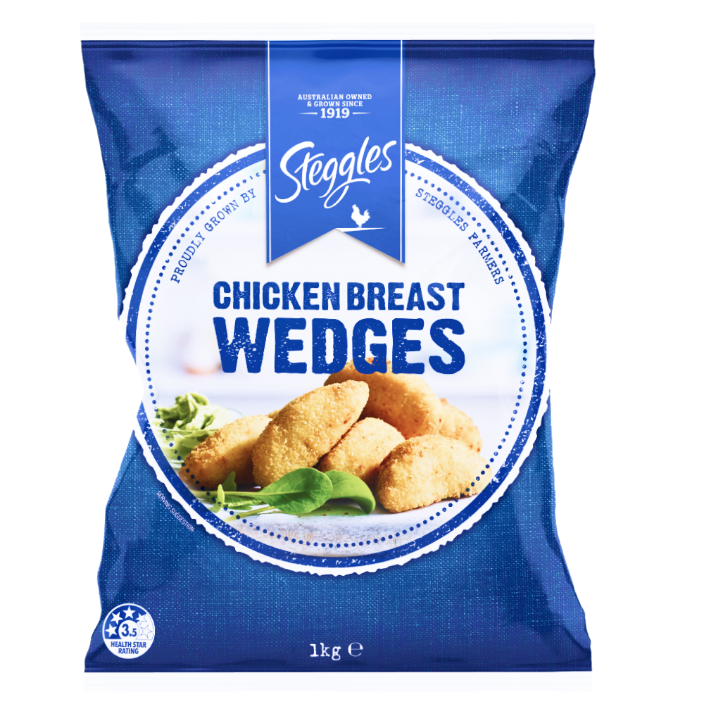 Steggles Chicken Breast Wedges (Pkt)