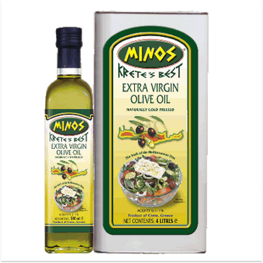 Minos Greek Extra Virgin Olive Oil 4L Tin