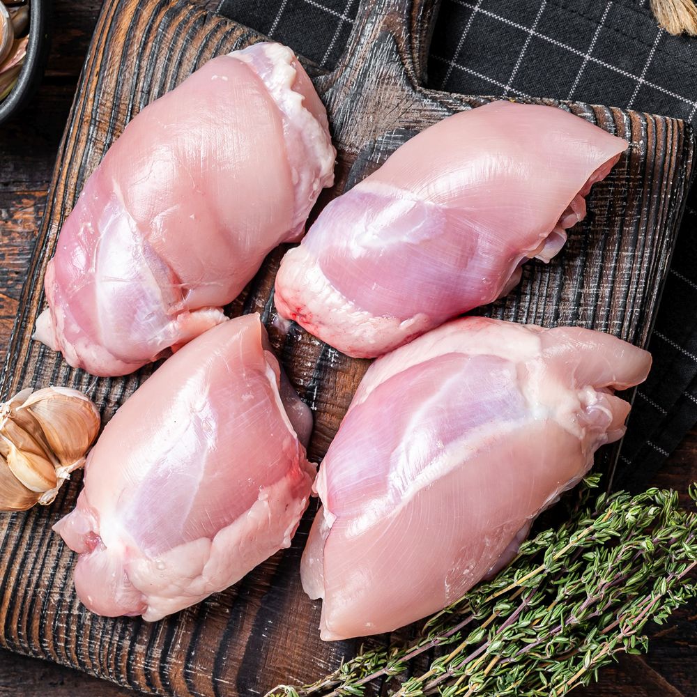 Chicken Thigh Cutlets (Skin Off Bone In) (1kg)